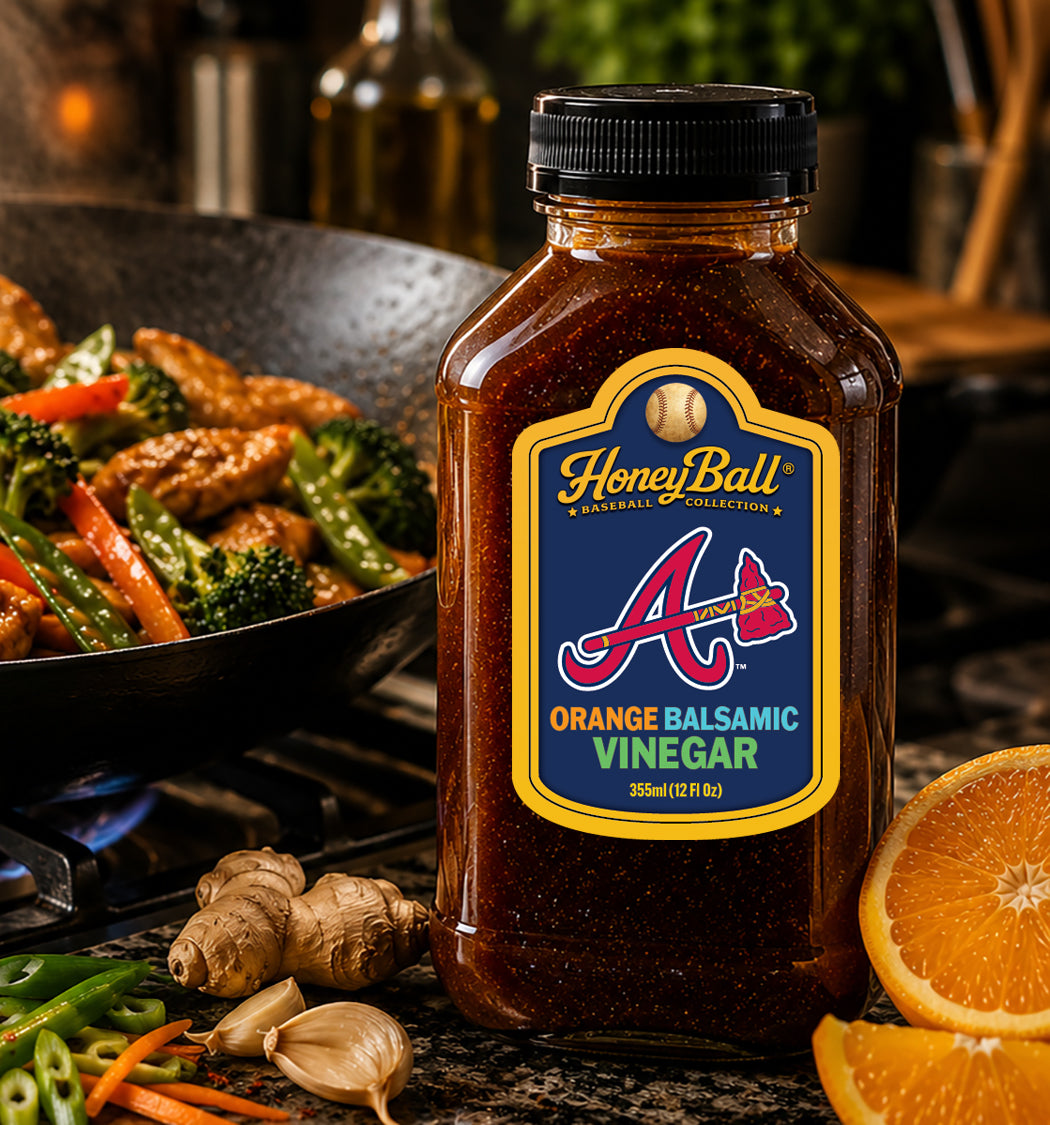 Atlanta Braves™ Orange Infused Balsamic Vinegar- Honeyball Baseball Collection