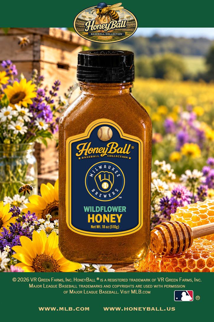 Milwaukee Brewers™ Wildflower Honey - Honeyball Baseball Collection