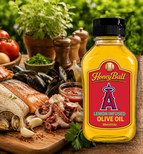 Los Angeles Angels™ Lemon Infused Olive Oil - Honeyball Ballpark Collection - Available Soon!
