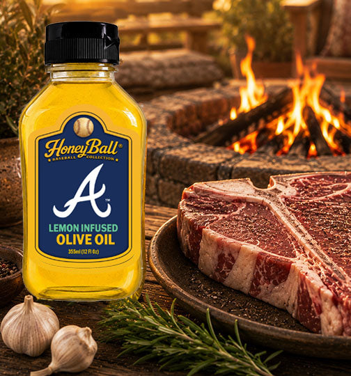 Atlanta Braves™ Lemon Infused Olive Oil - Honeyball Baseball Collection