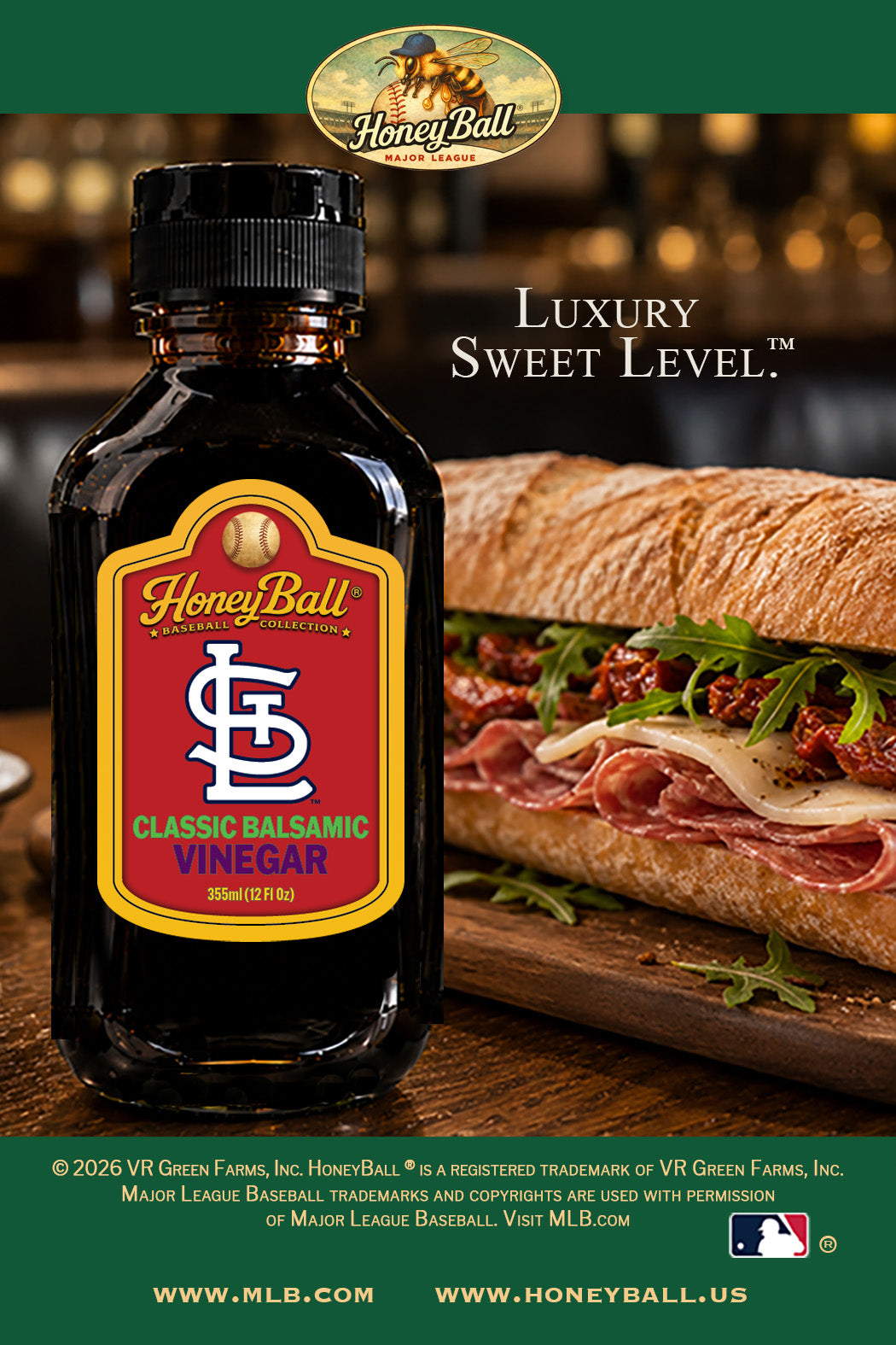 St. Louis Cardinals™ Classic Balsamic Vinegar- Honeyball Ballpark Collection - Available Soon!
