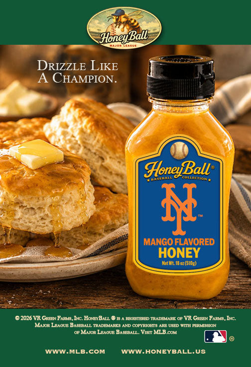 New York Mets™ Mango Flavored Honey - Honeyball Ballpark Collection - Available Soon!