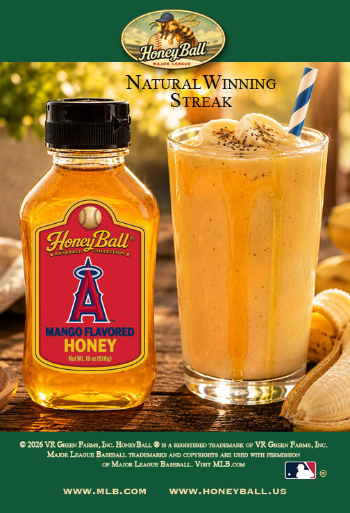 Los Angeles Angels™ Mango Flavored Honey - Honeyball Ballpark Collection - Available Soon!