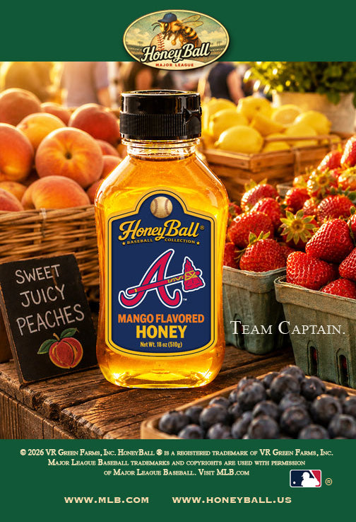 Atlanta Braves™ Mango Flavored Honey - Honeyball Ballpark Collection - Available Soon!