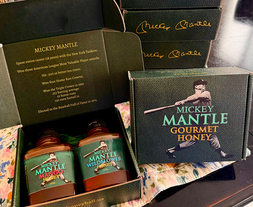 Mickey Mantle Two-Jar Flavored Honey Gift Box