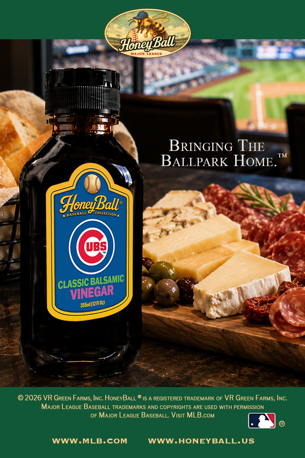 Chicago Cubs™ Classic Balsamic Vinegar- Honeyball Ballpark Collection - Available Soon!