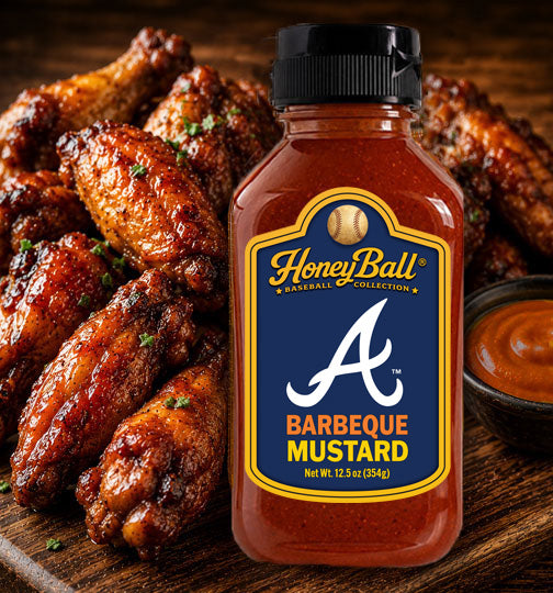 Atlanta Braves™ Barbeque Mustard - Honeyball Baseball Collection