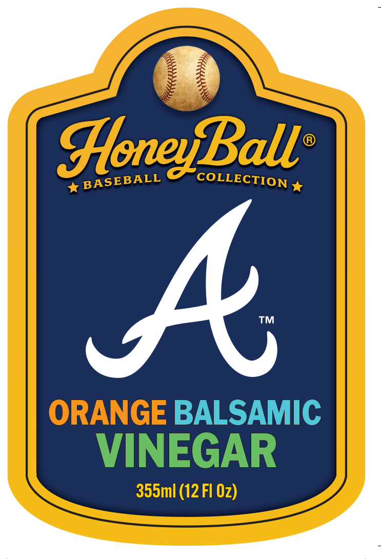 Atlanta Braves™ Orange Infused Balsamic Vinegar- Honeyball Baseball Collection