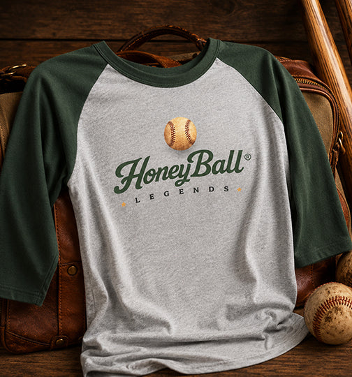 HoneyBall® Legends 3/4 Sleeve Baseball Tee