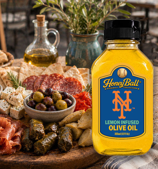 New York Mets™ Lemon Infused Olive Oil - Honeyball Baseball Collection