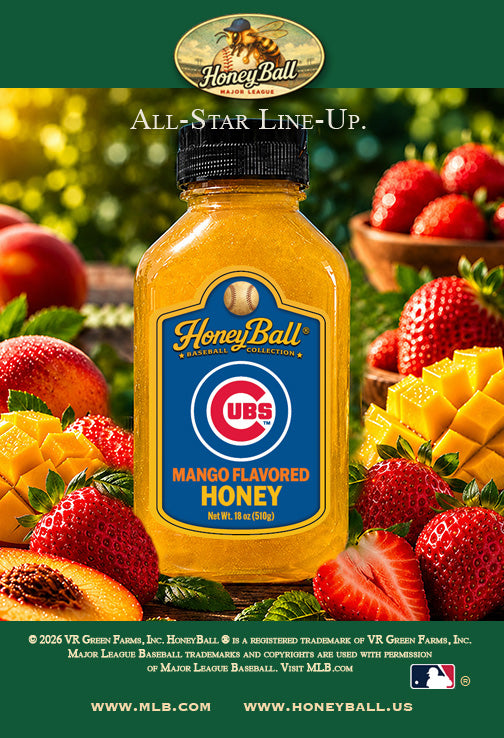 Chicago Cubs™ Mango Flavored Honey - Honeyball Ballpark Collection - Available Soon!