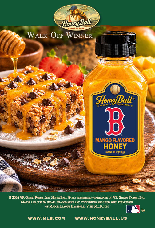 Boston Red Sox™ Mango Flavored Honey - Honeyball Ballpark Collection - Available Soon!