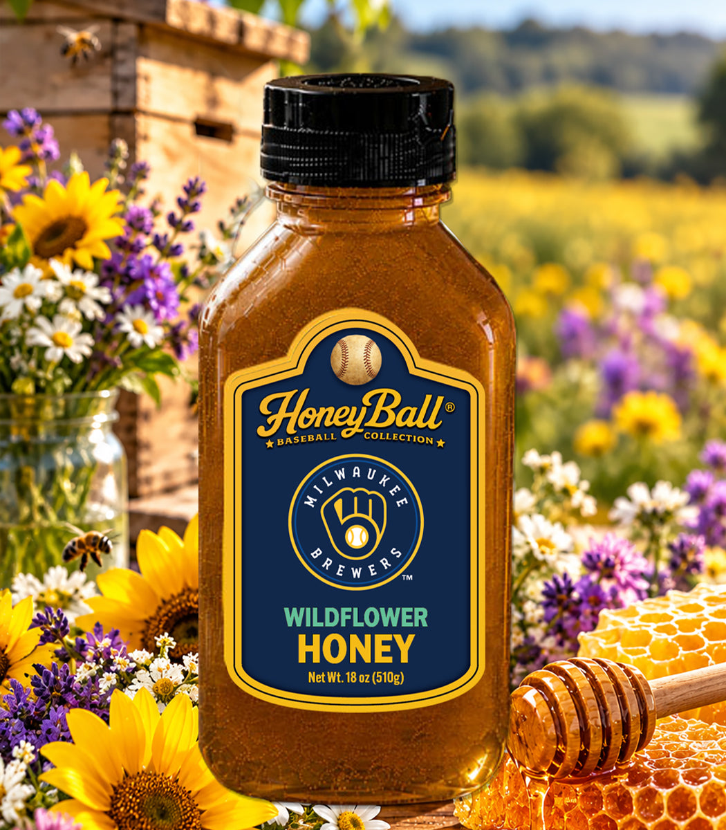 Milwaukee Brewers™ Wildflower Honey - Honeyball Baseball Collection