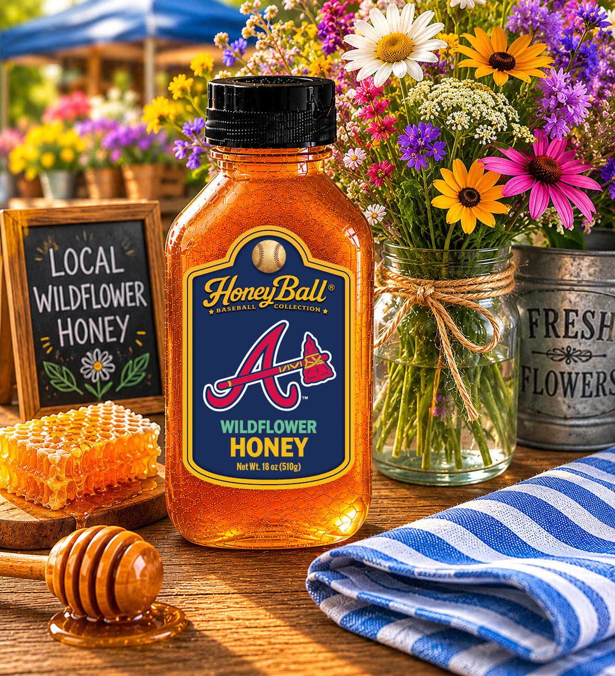 Atlanta Braves™ Wildflower Honey - Honeyball Ballpark Collection - Available Soon!