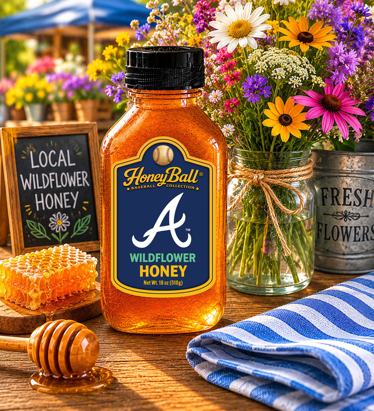 Atlanta Braves™ Wildflower Honey - Honeyball Baseball Collection