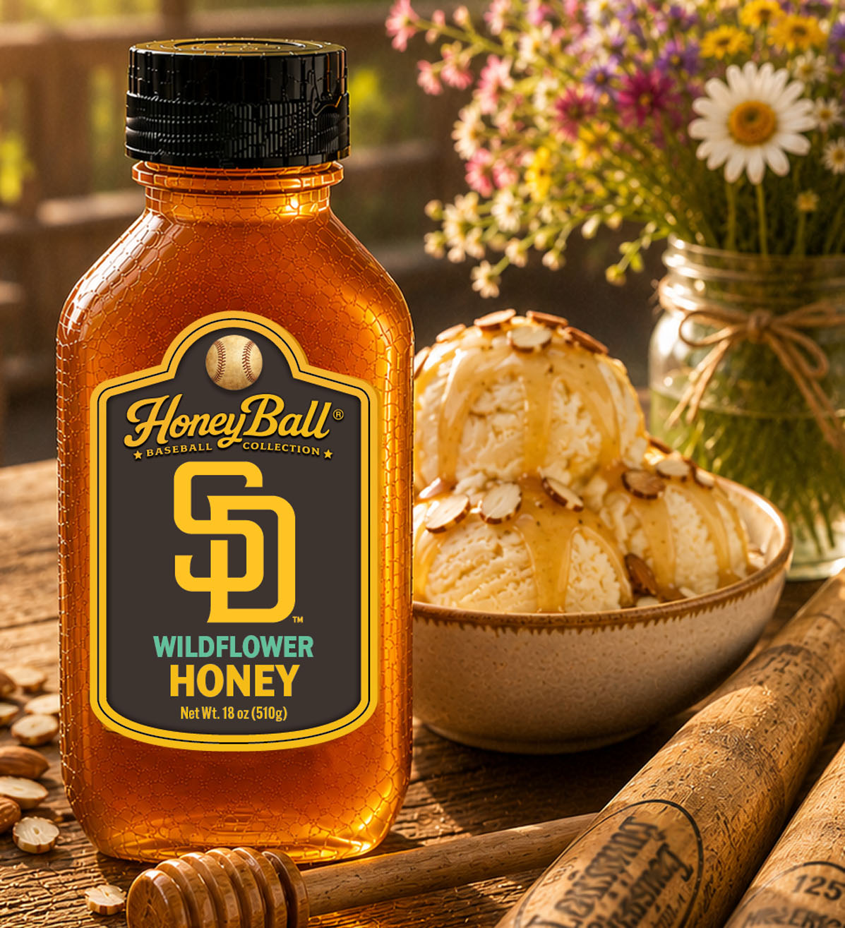 San Diego Padres™ Wildflower Honey - Honeyball Ballpark Collection - Available Soon!